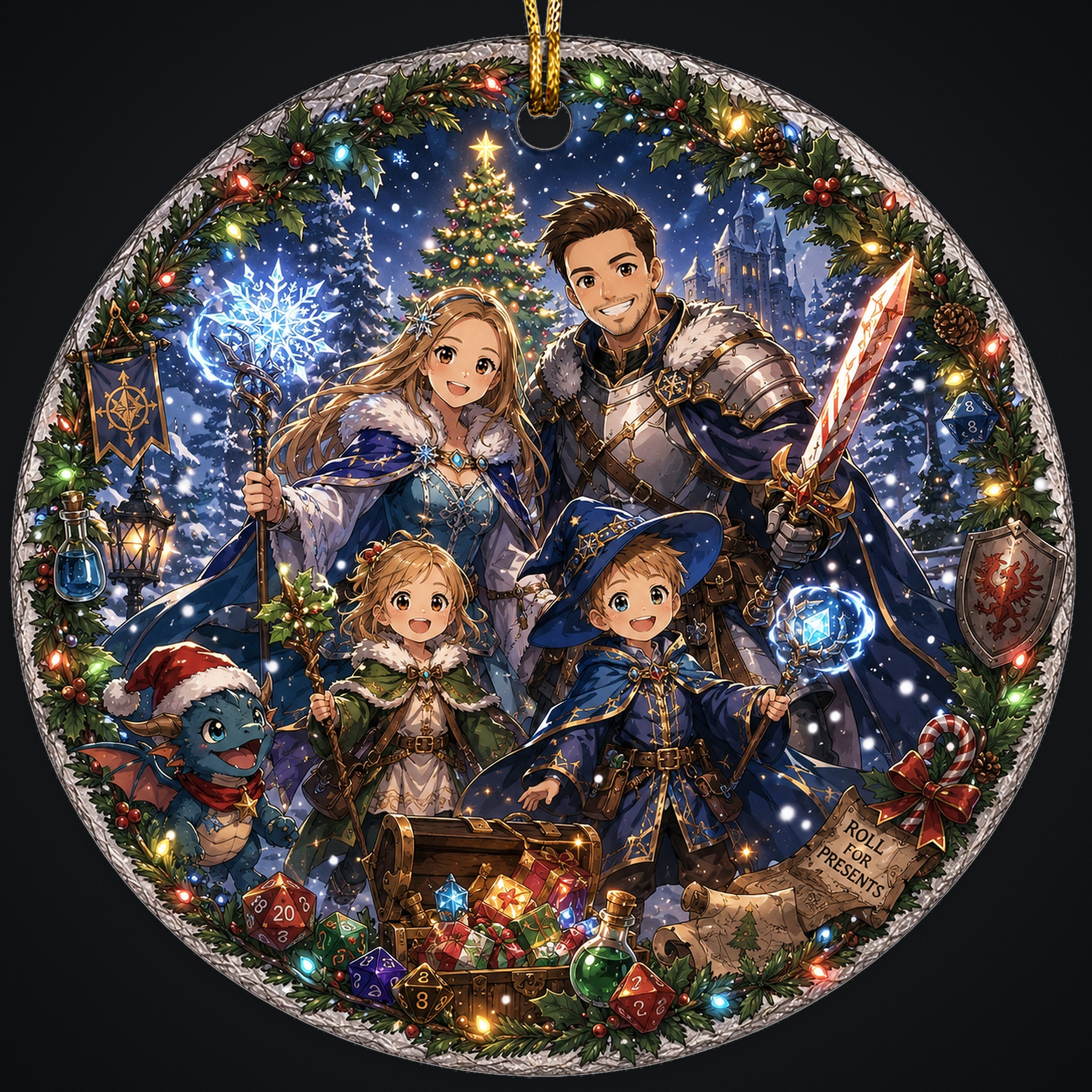 Ornament - Round Slate
